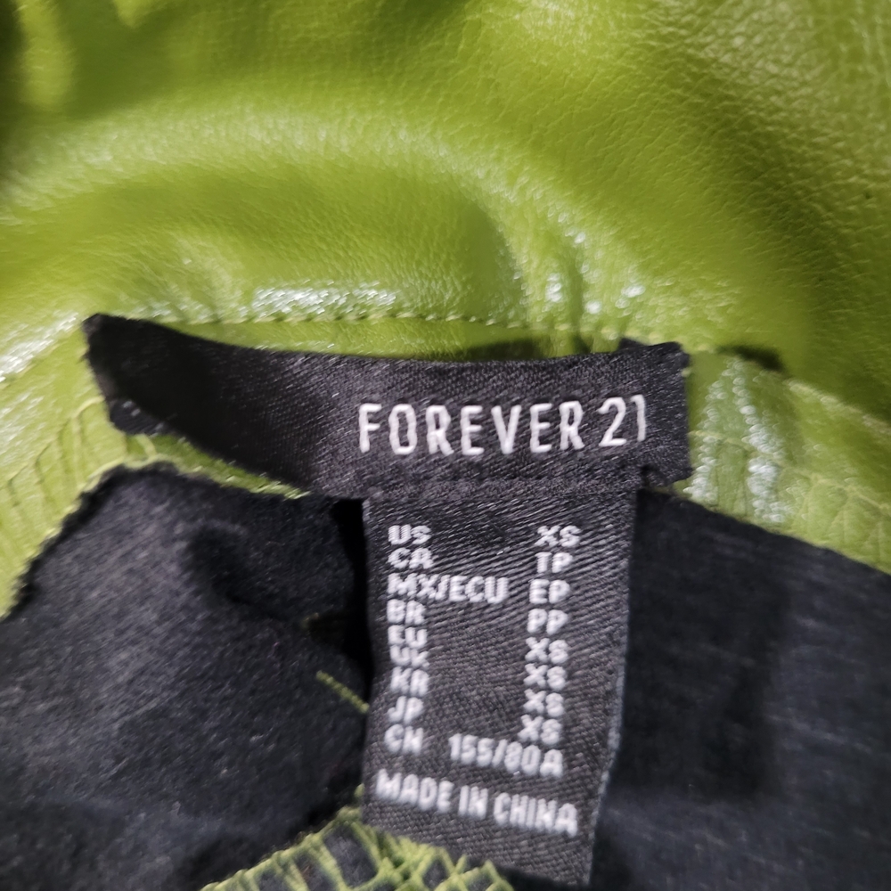 Forever 21 Lime Leather Skirt - Picture 3 of 4